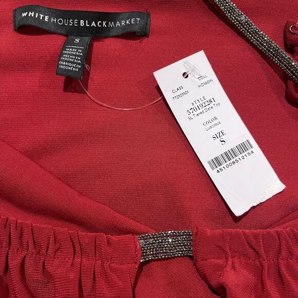 New ~ WHITE HOUSE BLACK MARKET ~ Stunning top! sz S - Picture 6 of 9